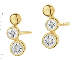 Apart Kolczyki z żółtego złota z diamentami - 0,03 ct - próba 375< Wszystkie