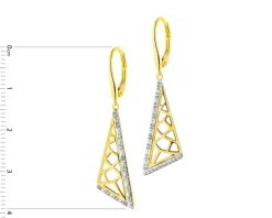 Apart Kolczyki z żółtego złota z diamentami - 0,08 ct - próba 585< Kolczyki Z Diamentami