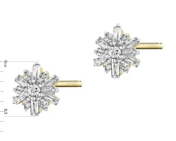 Apart Kolczyki z żółtego złota z diamentami - 0,15 ct - próba 585< Kolczyki Z Diamentami