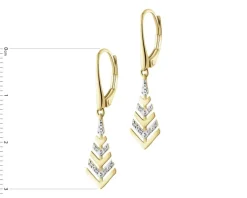New Apart Kolczyki z żółtego złota z diamentami - 0,03 ct - próba 585