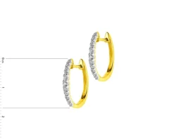 Apart Kolczyki z żółtego złota z diamentami - koła - 0,25 ct - próba 585< Wszystkie