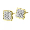 Apart Kolczyki z żółtego złota z diamentami - kwadraty - 0,15 ct - próba 585< Kolczyki Z Diamentami
