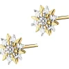 Sale Apart Kolczyki z żółtego złota z diamentami - 0,006 ct - próba 585