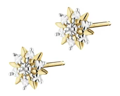 Sale Apart Kolczyki z żółtego złota z diamentami - 0,006 ct - próba 585