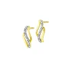 Outlet Apart Kolczyki z żółtego złota z diamentami - 0,02 ct - próba 585
