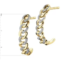 Apart Kolczyki z żółtego złota z diamentami - 0,15 ct - próba 585< Kolczyki Z Diamentami