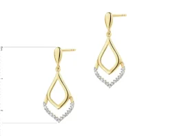 Apart Kolczyki z żółtego złota z diamentami - 0,10 ct - próba 585< Wszystkie