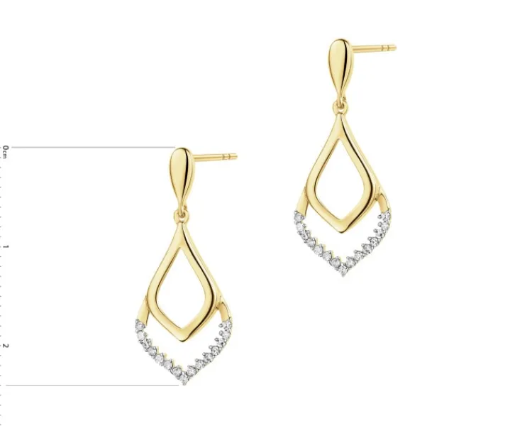 Apart Kolczyki z żółtego złota z diamentami - 0,10 ct - próba 585< Wszystkie