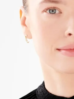 Clearance Apart Kolczyki z żółtego złota z diamentami - 0,02 ct - próba 375