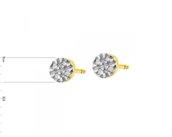 Apart Kolczyki z żółtego złota z diamentami - 0,01 ct - próba 585< Kolczyki Z Diamentami