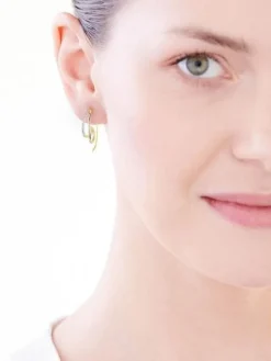 Apart Kolczyki z żółtego złota z diamentami - 0,02 ct - próba 375