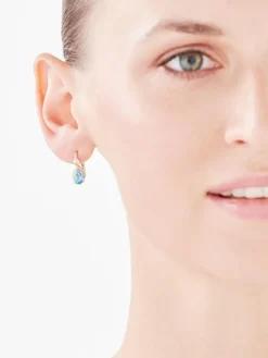 Apart Kolczyki z żółtego złota z diamentami i topazami - próba 375< Wszystkie