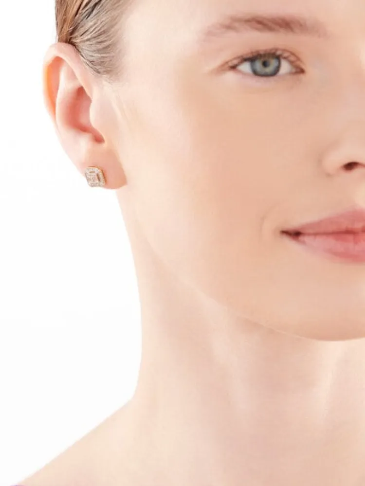 Apart Kolczyki z żółtego złota z diamentami - 0,33 ct - próba 585< Kolczyki Z Diamentami