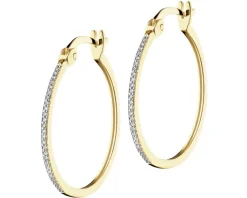 Best Apart Kolczyki z żółtego złota z diamentami - koła - 0,07 ct - próba 585