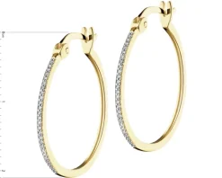 Best Apart Kolczyki z żółtego złota z diamentami - koła - 0,07 ct - próba 585
