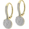 Outlet Apart Kolczyki z żółtego złota z diamentami - 0,39 ct - próba 585