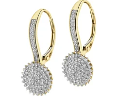 Outlet Apart Kolczyki z żółtego złota z diamentami - 0,39 ct - próba 585
