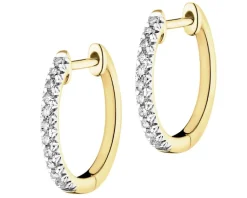Apart Kolczyki z żółtego złota z diamentami - koła - 0,12 ct - próba 585