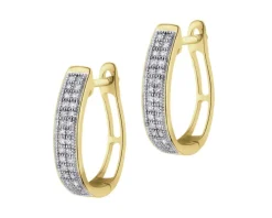 Apart Kolczyki z żółtego złota z diamentami - 0,19 ct - próba 585< Wszystkie