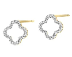 Apart Kolczyki z żółtego złota z diamentami - 0,20 ct - próba 585< Wszystkie
