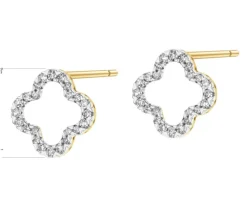 Apart Kolczyki z żółtego złota z diamentami - 0,20 ct - próba 585< Wszystkie