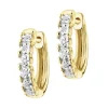 Best Apart Kolczyki z żółtego złota z diamentami - koła - 0,03 ct - próba 375