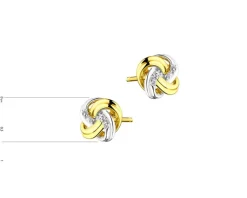Apart Kolczyki z żółtego złota z diamentami - 0,01 ct - próba 375< Wszystkie