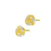 Apart Kolczyki z żółtego złota z diamentami - 0,04 ct - próba 375