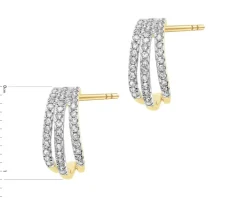 Apart Kolczyki z żółtego złota z diamentami - 0,20 ct - próba 585< Wszystkie