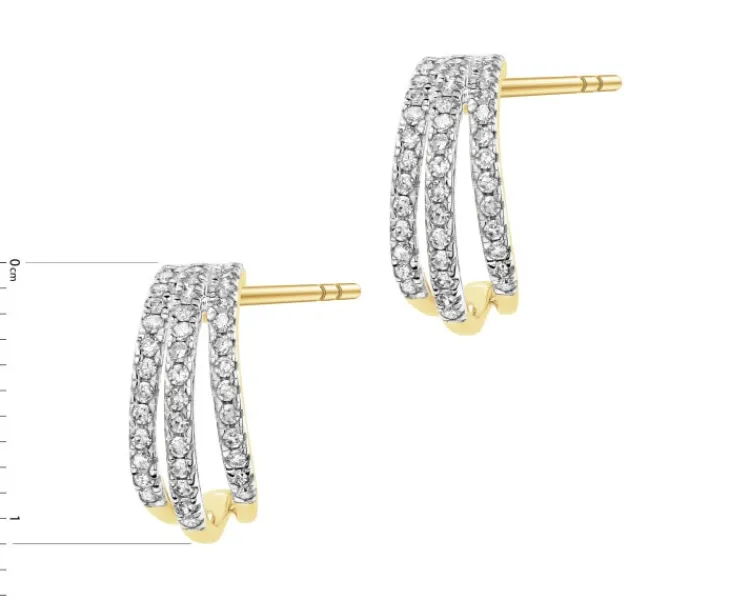 Apart Kolczyki z żółtego złota z diamentami - 0,20 ct - próba 585< Wszystkie