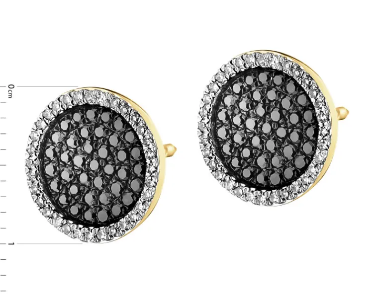 Apart Kolczyki z żółtego złota z diamentami - 0,42 ct - próba 585< Kolczyki Z Diamentami