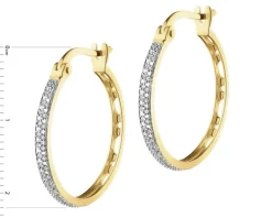 Apart Kolczyki z żółtego złota z diamentami - koła - 0,10 ct - próba 585< Kolczyki Z Diamentami