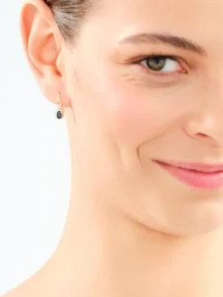 Best Apart Kolczyki z żółtego złota z diamentami i szafirami - próba 585
