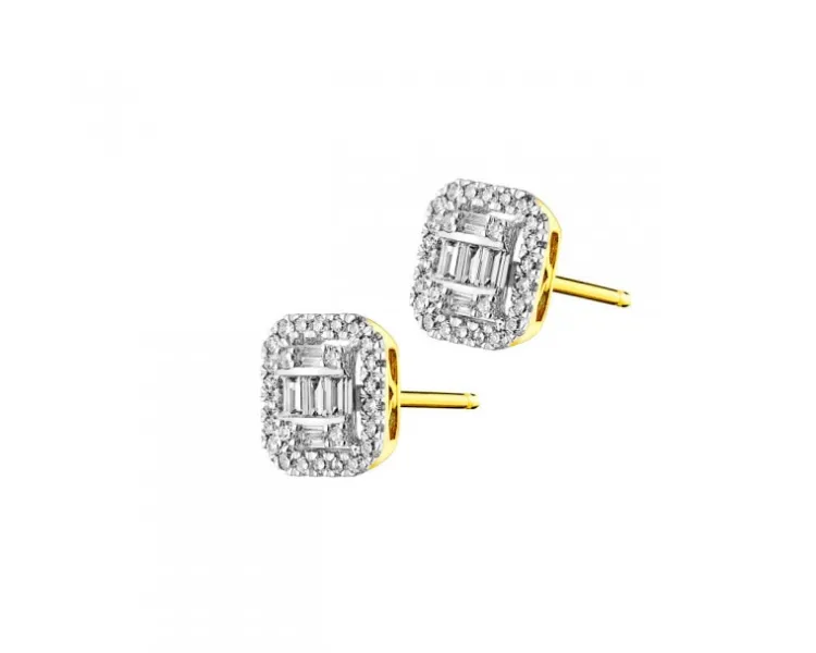 Apart Kolczyki z żółtego złota z diamentami - 0,17 ct - próba 585< Wszystkie