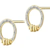 Apart Kolczyki z żółtego złota z diamentami - 0,05 ct - próba 585< Kolczyki Z Diamentami