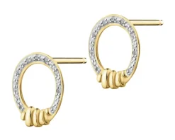 Apart Kolczyki z żółtego złota z diamentami - 0,05 ct - próba 585< Kolczyki Z Diamentami
