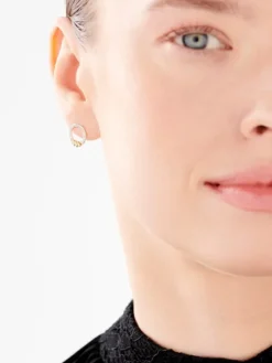 Apart Kolczyki z żółtego złota z diamentami - 0,05 ct - próba 585< Kolczyki Z Diamentami