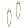 Outlet Apart Kolczyki z żółtego złota z diamentami - koła - 0,15 ct - próba 585