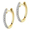 New Apart Kolczyki z żółtego złota z diamentami - koła - 0,10 ct - próba 585