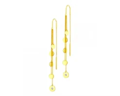 Clearance Apart Kolczyki z żółtego złota z diamentami - 0,01 ct - próba 375