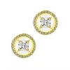 Apart Kolczyki z żółtego złota z diamentami - koła - 0,33 ct - próba 585< Kolczyki Z Diamentami