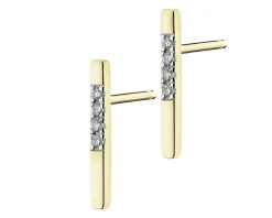 Apart Kolczyki z żółtego złota z diamentami - 0,02 ct - próba 375< Wszystkie