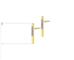 Apart Kolczyki z żółtego złota z diamentami - 0,02 ct - próba 375< Wszystkie