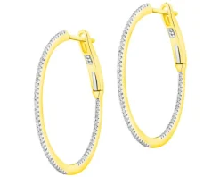 Online Apart Kolczyki z żółtego złota z diamentami - koła - 0,20 ct - próba 585
