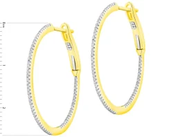 Online Apart Kolczyki z żółtego złota z diamentami - koła - 0,20 ct - próba 585