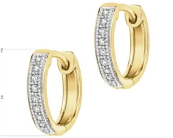 Apart Kolczyki z żółtego złota z diamentami - koła - 0,05 ct - próba 585< Wszystkie