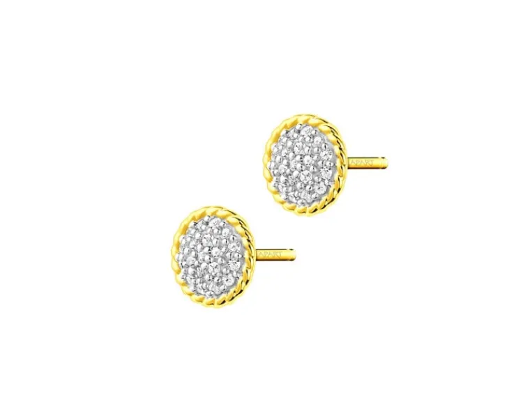 Apart Kolczyki z żółtego złota z diamentami - 0,10 ct - próba 585< Wszystkie