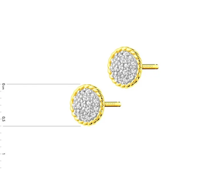 Apart Kolczyki z żółtego złota z diamentami - 0,10 ct - próba 585< Wszystkie