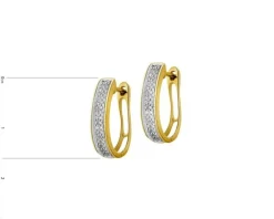 Apart Kolczyki z żółtego złota z diamentami - koła - 0,16 ct - próba 585< Kolczyki Z Diamentami