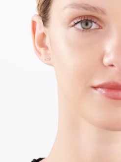 Discount Apart Kolczyki z żółtego złota z diamentami - nieskończoność - 0,006 ct - próba 585